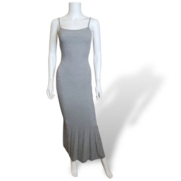 $80 NWT SKIMS Soft Lounge Long Slip Dress In Heather Gray Large - Picture 4 of 6